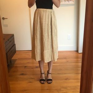 Gold H&M Midi Skirt